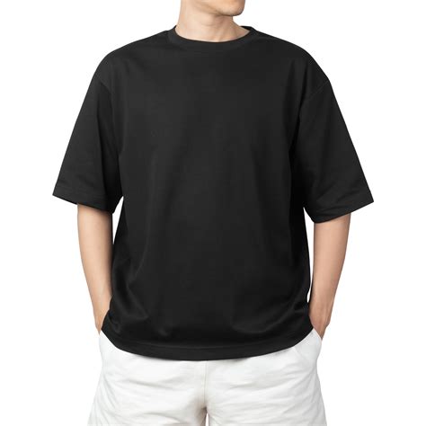 black oversized t shirt mockup